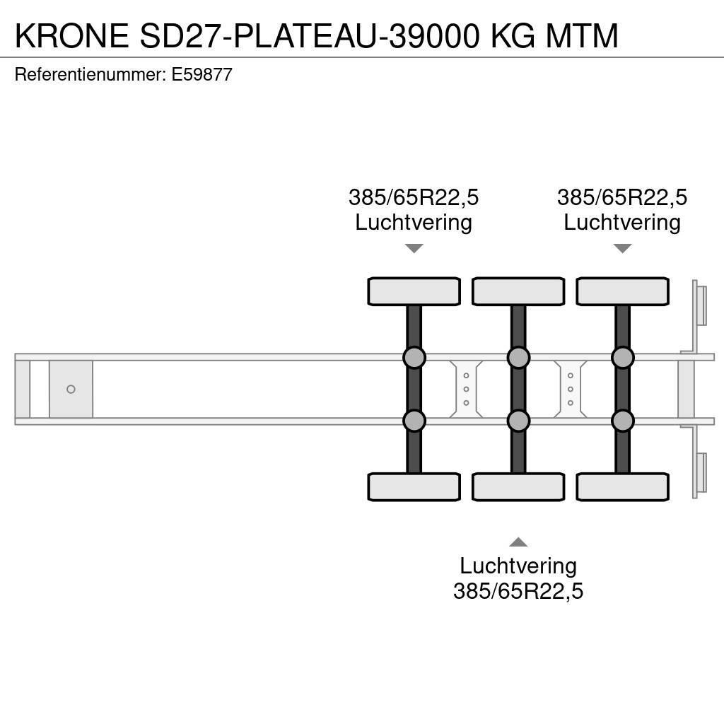 Krone SD27-PLATEAU-39000 KG MTM Επίπεδες/πλευρικώς ανοιγόμενες ημιρυμούλκες