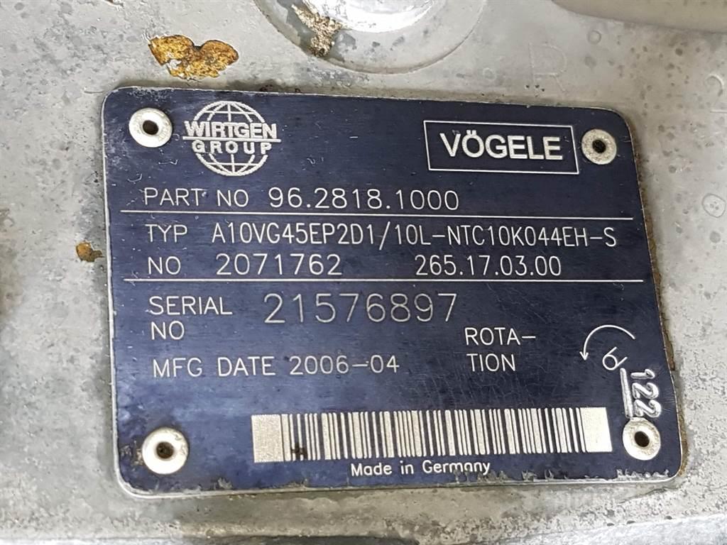 Vögele -Rexroth A10VG45EP2D1/10L-96.2818.1000-Drive pump Υδραυλικά