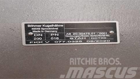  Robinet à boisseau BOHMER FKKV DN 200 PN16 Εξαρτήματα πλυστικών πίεσης