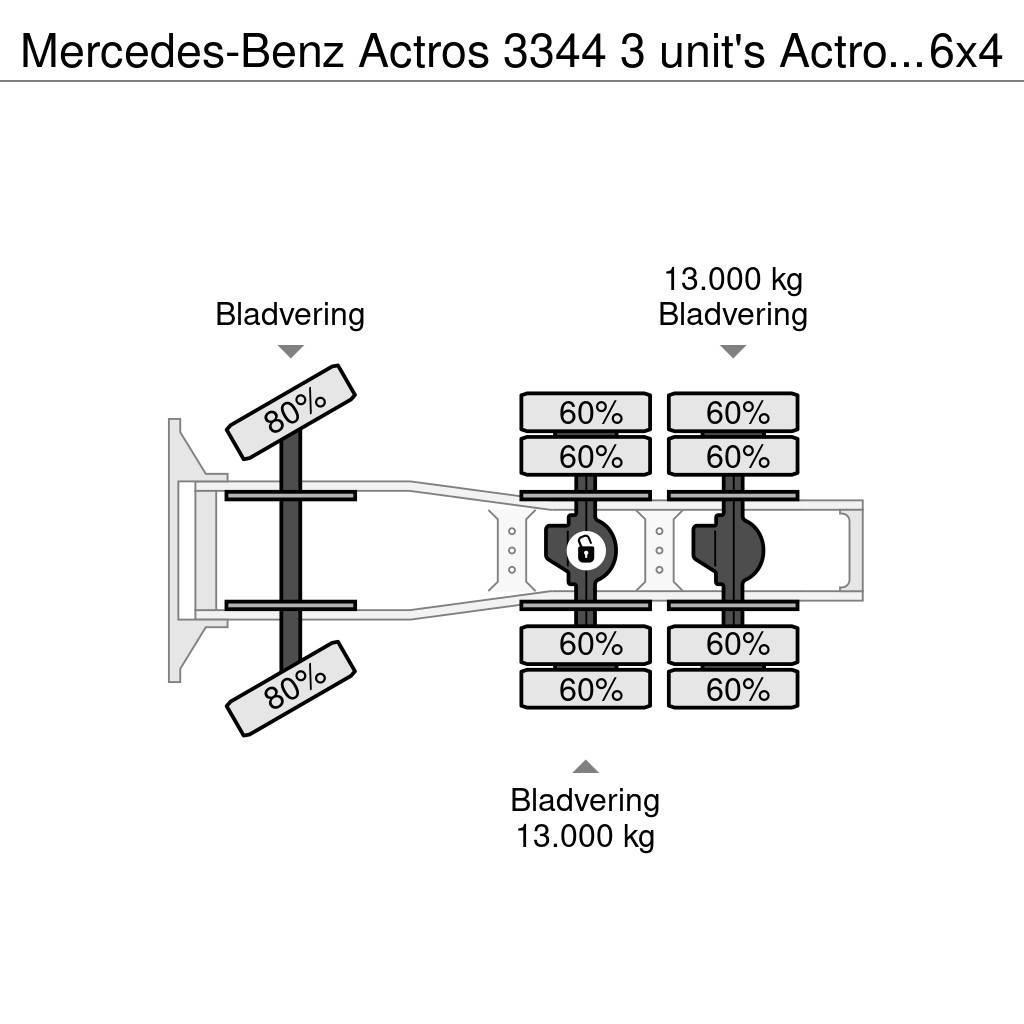 Mercedes-Benz Actros 3344 3 unit's Actros 3344 6x4 Kippydraulik Τράκτορες