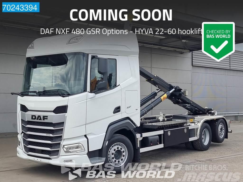 DAF XF 480 6X2 NEW HYVA 22-60 ACC GSR Options Lift-Len Φορτηγά ανατροπή με γάντζο