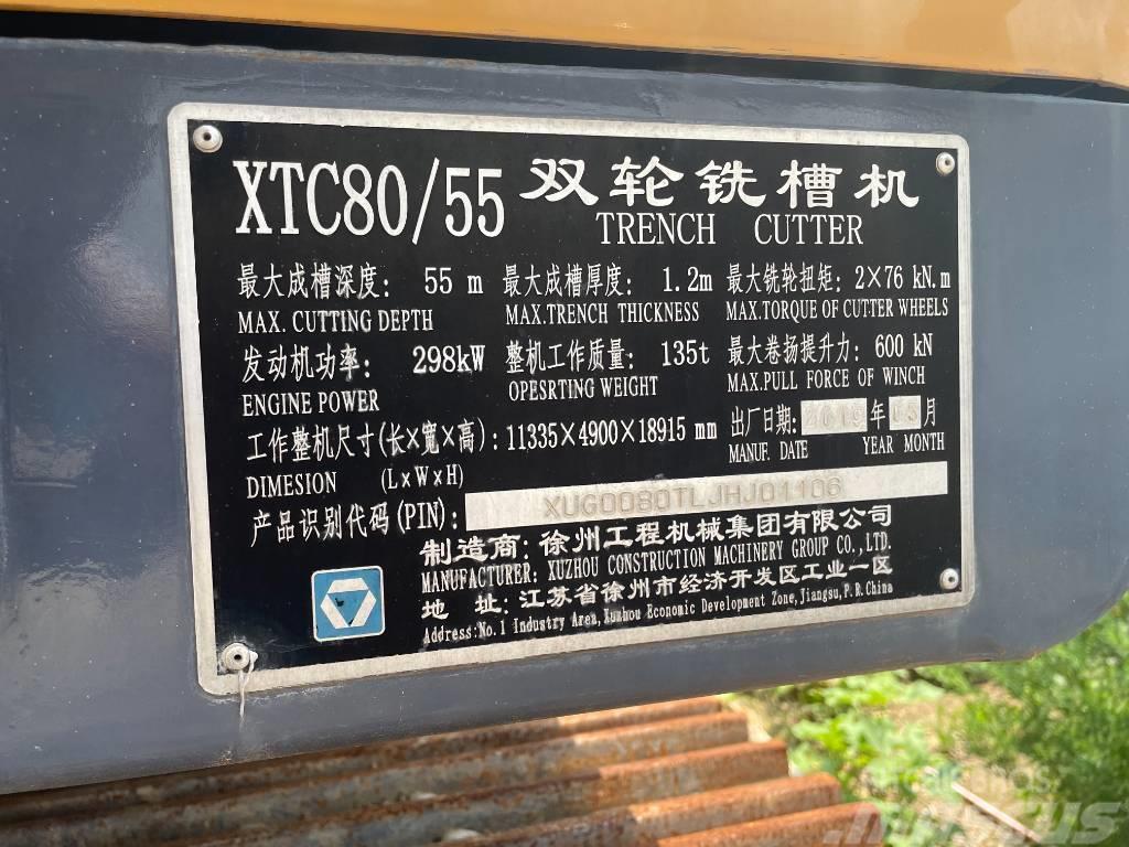  徐工 XTC80/55 Αλυσίδες/Ερπύστριες