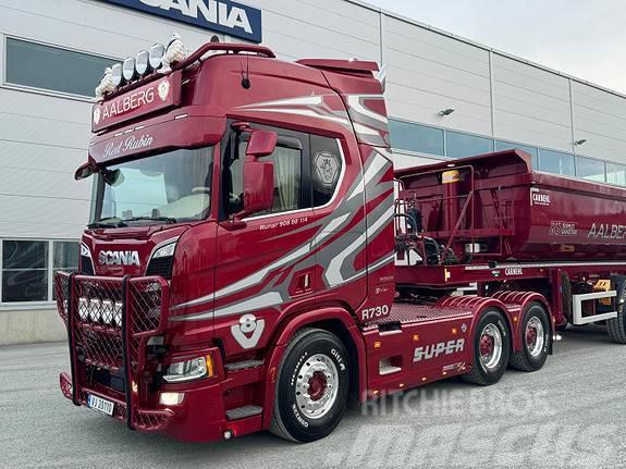 Scania R 730 A6x4NB Tipptrekker med 2020 mod Carnehl Tipp Τράκτορες