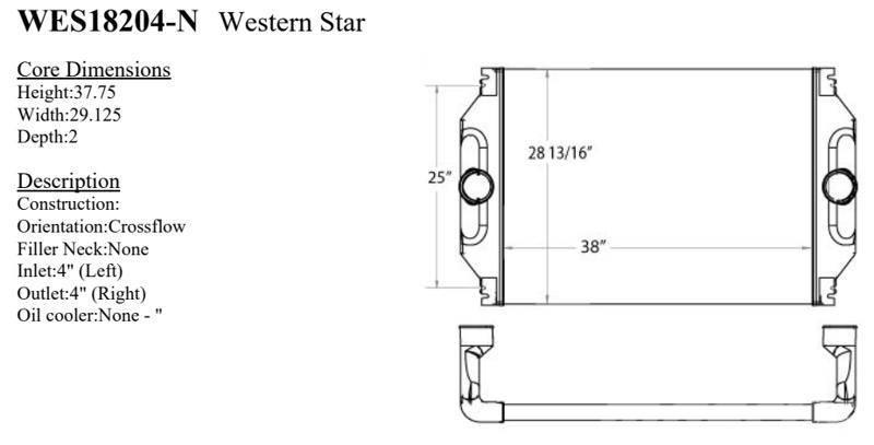 Western Star 4900 Series Καλοριφέρ