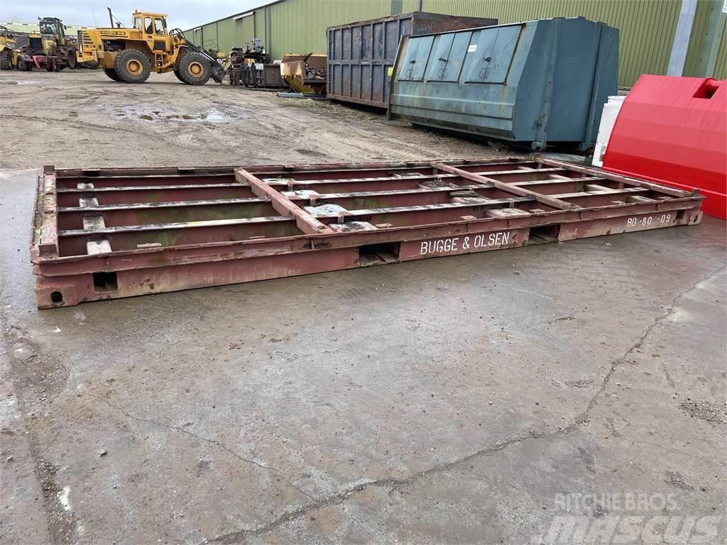  20FT flat med gaffellommer Container αποθήκευσης