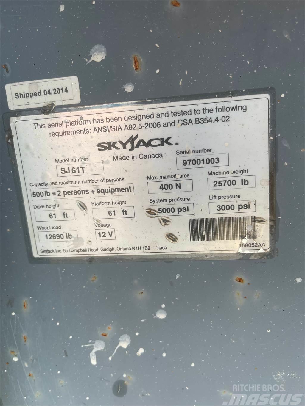 SkyJack SJ61T Μπούμες και κουτάλες