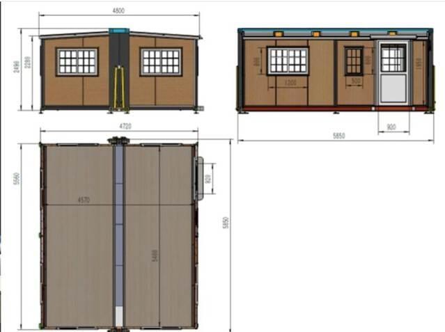  2023 4.7 m x 5.85 m Folding Portable Building (Unu Άλλα
