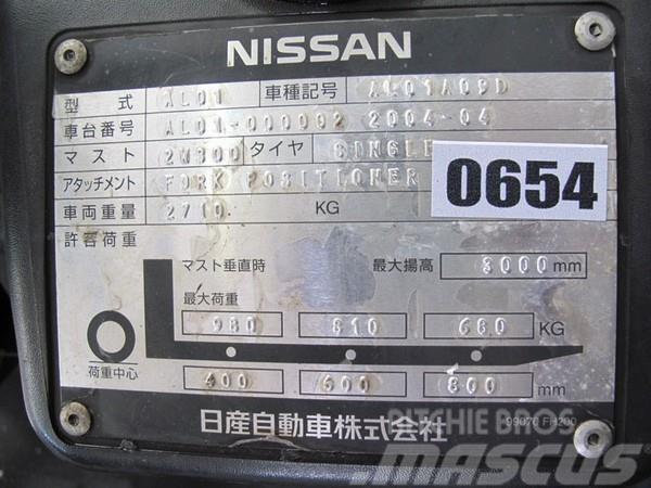 Nissan AL01A09D Περονοφόρα ανυψωτικά κλαρκ με φυσικό αέριο LPG