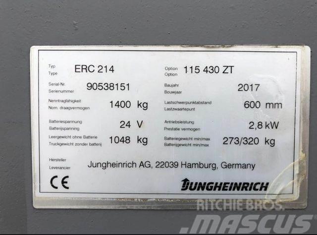 Jungheinrich ERC 214 - 4300MM HUB - 1400KG - NEUWERTIG Περονοφόρο ανυψωτικό συλλογής παραγγελιών μεγάλου ύψους