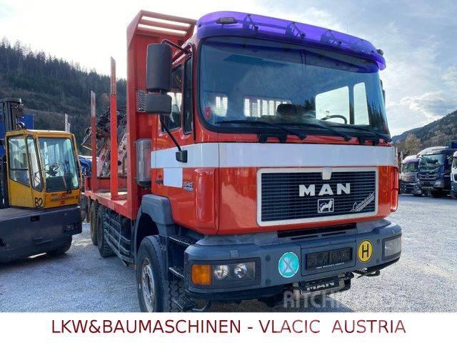 MAN 33.403 Holztransporter mit Kran PENZ Φορτηγά ξυλείας