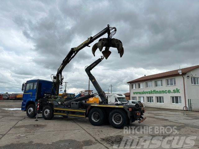 MAN TGA 41.460 for containers and scrap + crane 8x4 Φορτηγά με Γερανό