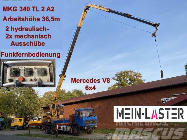 Mercedes-Benz 2622 V8 6x4 MKG 340 T2A2 36,5m Seilwinde Funk Φορτηγά με Γερανό
