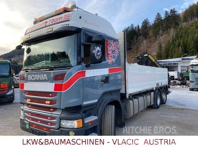 Scania R410 mit Kran Palfinger PK20002EH Φορτηγά Kαρότσα με ανοιγόμενα πλαϊνά