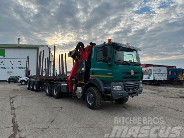 Tatra woodtransporter 6x6, crane + R.CH trailer vin343 Φορτηγά ξυλείας