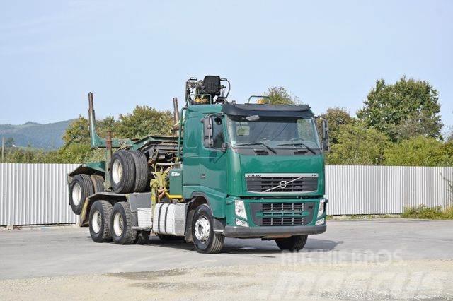 Volvo FH 500 * LOGLIFT F251 S80A + Anhänger /6x4 Φορτηγά ξυλείας
