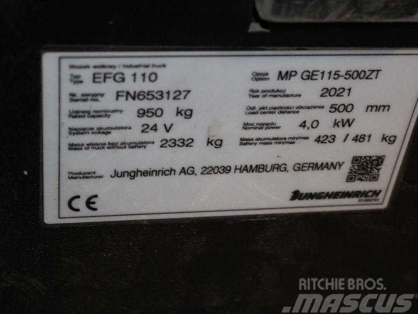 Jungheinrich EFG 110 MP GE115-500ZT Ηλεκτρικά περονοφόρα ανυψωτικά κλαρκ