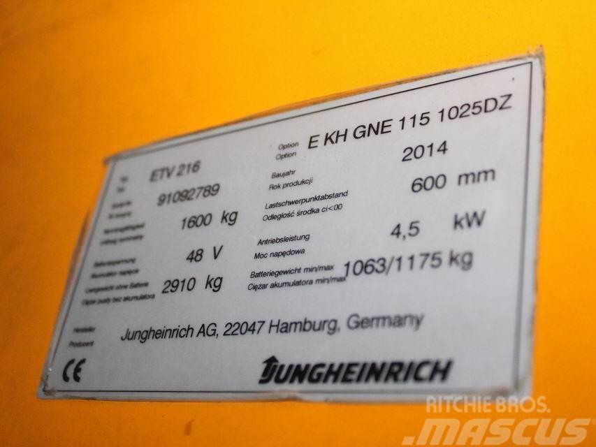 Jungheinrich ETV 216 E KH GNE 115 1025DZ Ανυψωτικά στενών δρόμων