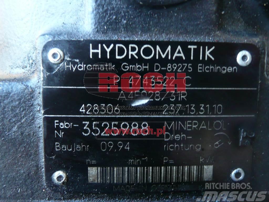 Hydromatik A4FO28/31R 428306 237.13.31.10 Υδραυλικά