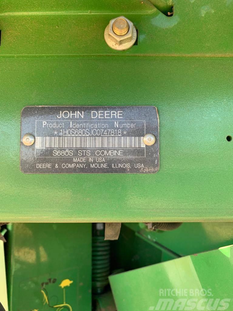John Deere MIETITREBBIA S 680i Θεριζοαλωνιστικές μηχανές