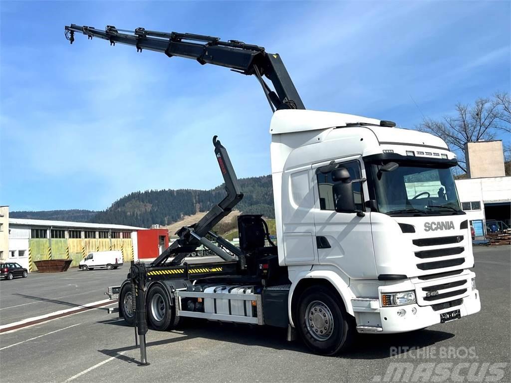 Scania G490, 10/2015, 6x2, Crane hook lift, Hiab 244 - 5  Φορτηγά ανατροπή με γάντζο