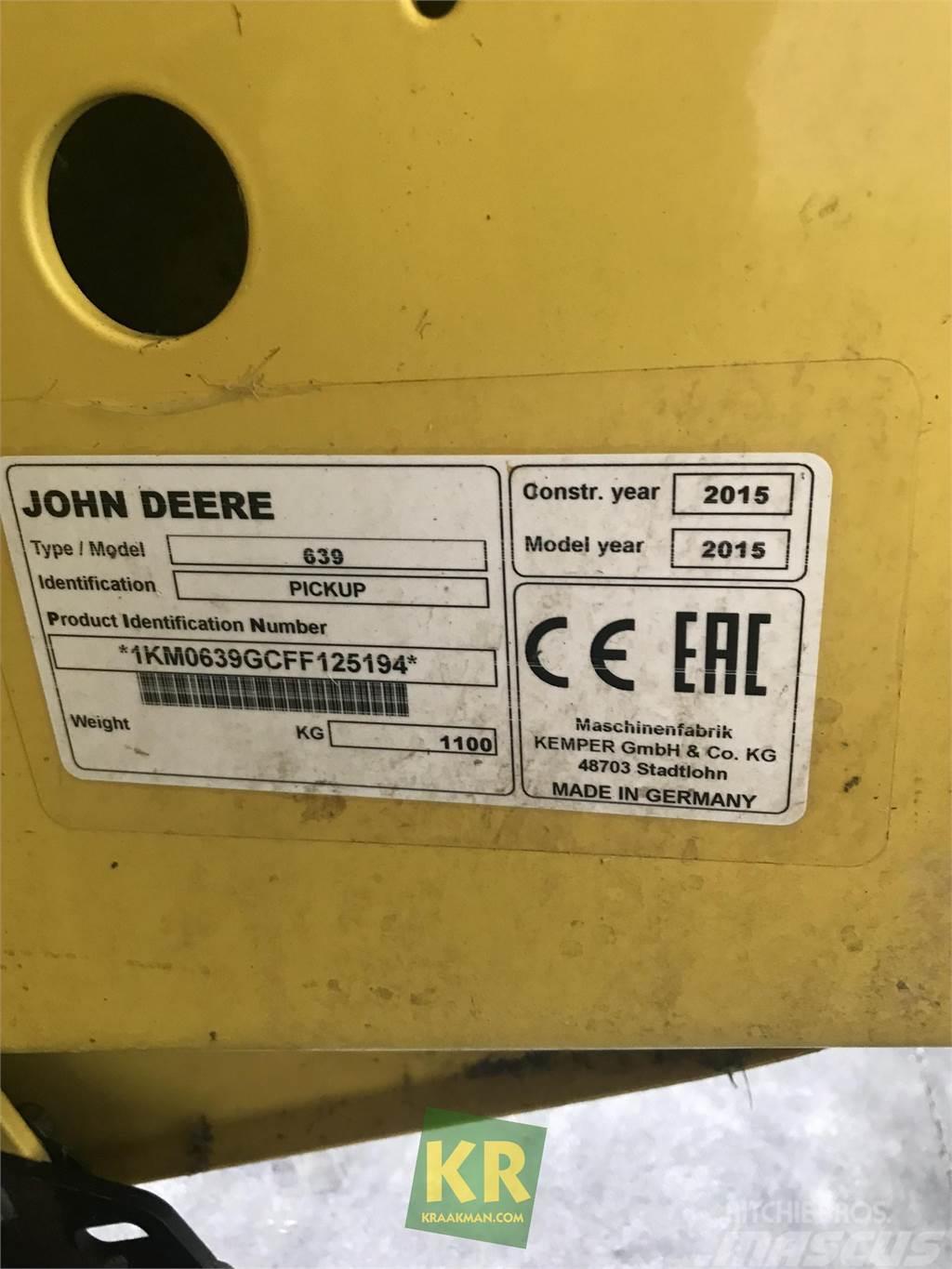 John Deere 639 Εξαρτήματα αυτοκινούμενων μηχανών χορτονομής