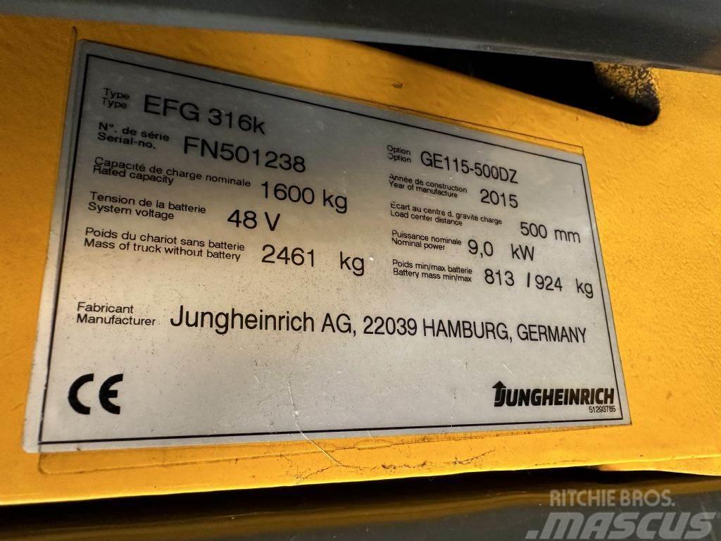 Jungheinrich EFG 316k - TRIPLEX 5 m Ηλεκτρικά περονοφόρα ανυψωτικά κλαρκ