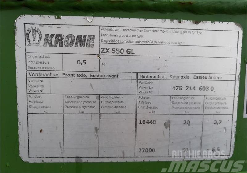 Krone ZX 550 GL Ρυμούλκες γενικής χρήσης
