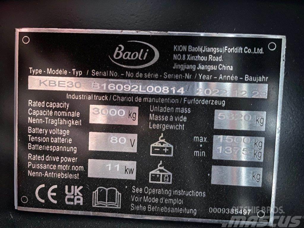 Baoli KBE30 Ηλεκτρικά περονοφόρα ανυψωτικά κλαρκ
